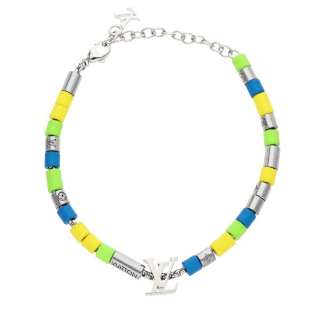 Rare Louis Vuitton Sunrise LV Logo Multicolor Beaded Bracelet!